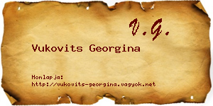 Vukovits Georgina névjegykártya