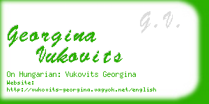 georgina vukovits business card